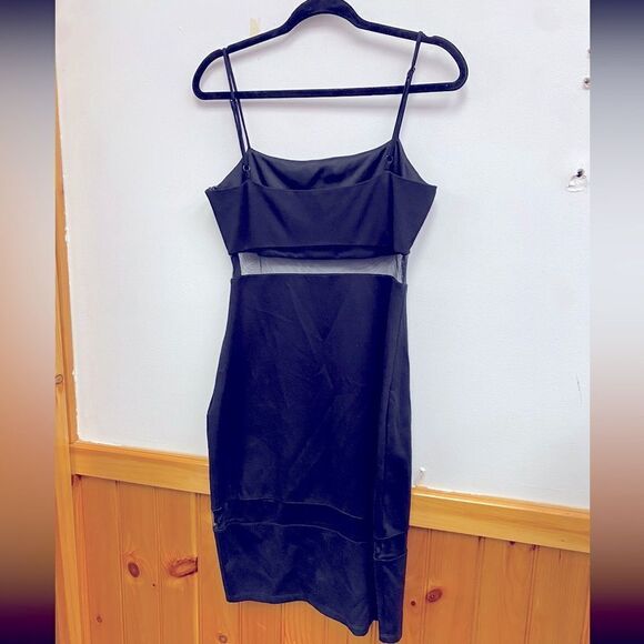 Lulus Party Aesthetic Black Mesh Sleeveless Bodycon Mini Dress‎ Sz M - Picture 8 of 9